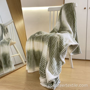 Cobertores de lã por atacado Bobetes de impressão de listras de impressão